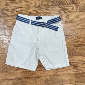 Polo by Ralph Lauren Men's White Shorts with Blue Belt